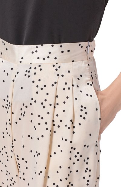 Атласные брюки SEVEN LAB молочного цвета по цене 21000 руб., арт. SPY.08.706.357, фото 5 Атласные брюки SEVEN LAB, арт. SPY.08.706.357, фото 5