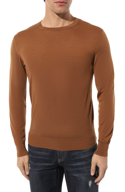 Шерстяной джемпер ZEGNA коричневого цвета по цене 95050 руб., арт. UCM00A6/110, фото 3 Шерстяной джемпер ZEGNA, арт. UCM00A6/110, фото 3