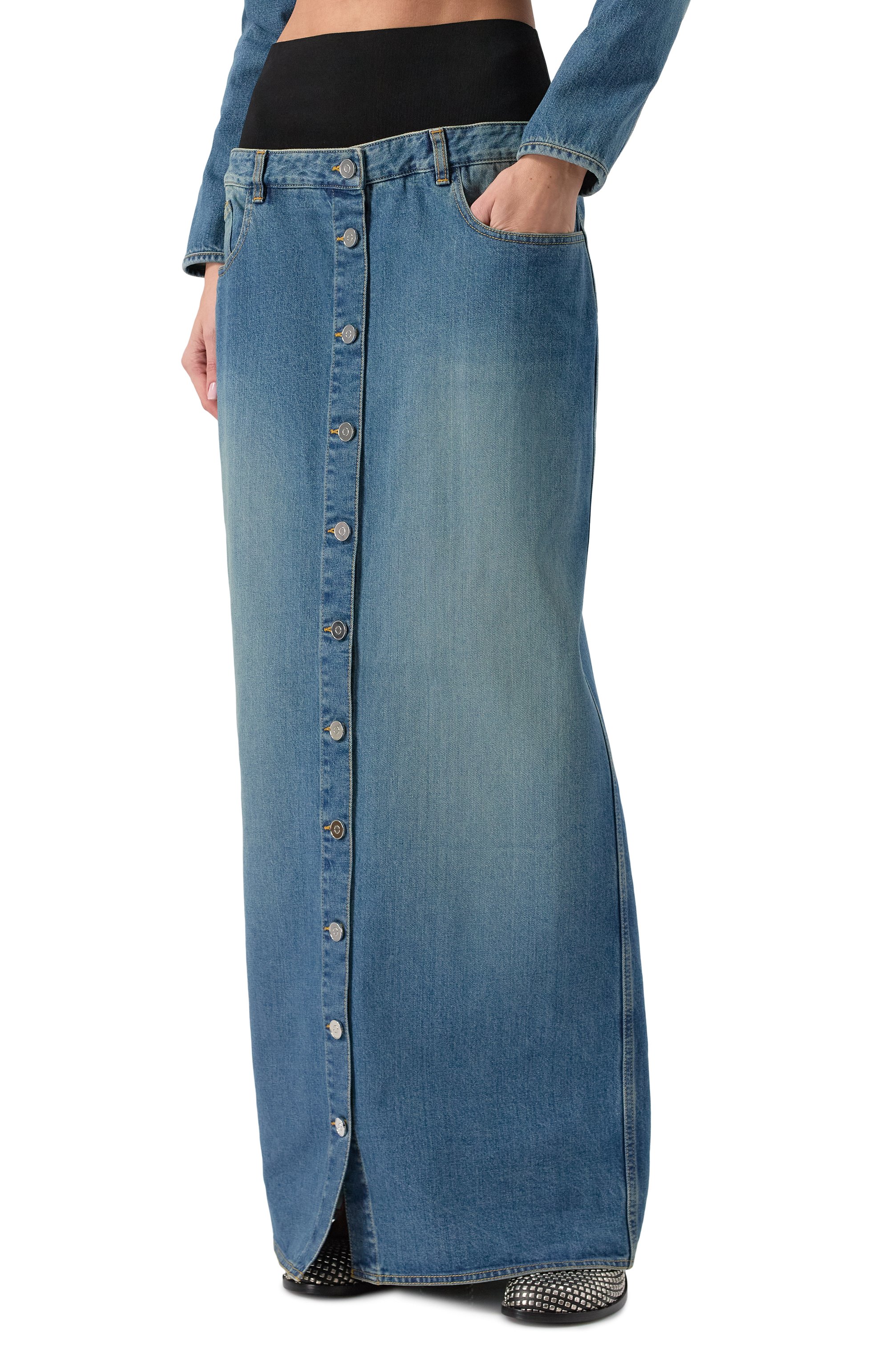 Джинсовая юбка ALAIA, арт. AA9J0601T536A, фото 3