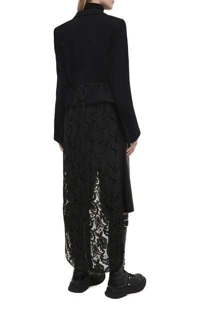 Жакет из хлопка и шерсти ANN DEMEULEMEESTER черного цвета по цене 152500 руб., арт. 2002-1002-PB-165-099, фото 4 Жакет из хлопка и шерсти ANN DEMEULEMEESTER, арт. 2002-1002-PB-165-099, фото 4