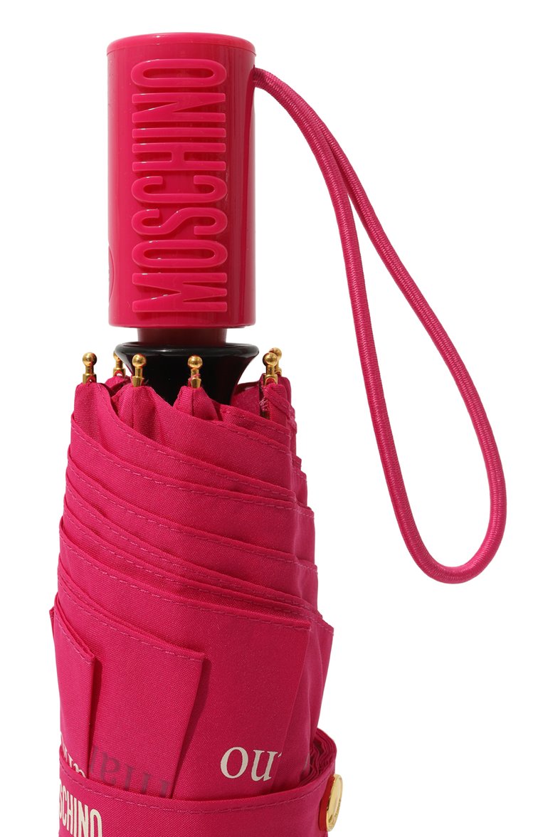 Женский складной зонт MOSCHINO фуксия цвета, арт. 8870 0PENCL0SE | Фото 5 (Нос: Не проставлено; Материал: Синтетический материал, Текстиль, Металл; Материал сплава: Проставлено)