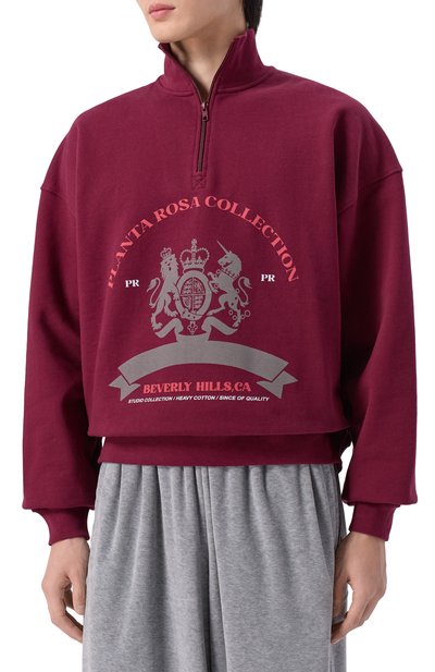 Хлопковый анорак PLANTA ROSA бордового цвета по цене 26200 руб., арт. PR/A1/VINTAGE/470, фото 3 Хлопковый анорак PLANTA ROSA, арт. PR/A1/VINTAGE/470, фото 3