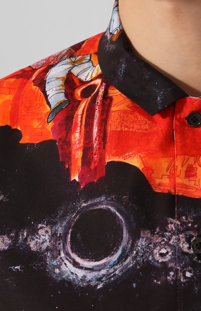 Хлопковая рубашка VALENTINO оранжевого цвета по цене 89950 руб., арт. TV3AA7695TW, фото 5 Хлопковая рубашка VALENTINO, арт. TV3AA7695TW, фото 5