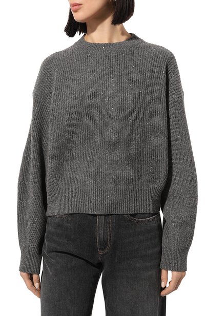 Свитер из кашемира и шерсти BRUNELLO CUCINELLI, арт. MBM75BP413, фото 3