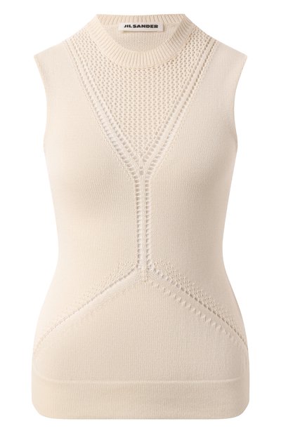 Женский топ из шерсти и хлопка JIL SANDER, арт. J01NC0139/J14617