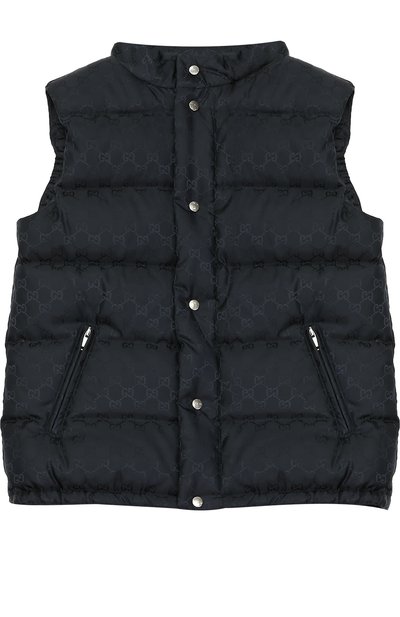 Пуховый стеганый жилет с принтом GUCCI, арт. 452252/XB097, фото 1