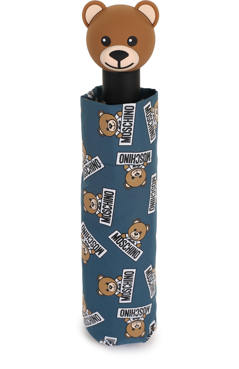 Женский складной зонт с принтом MOSCHINO синего цвета, арт. 8135-0PENCL0SE | Фото 4 (Материал: Металл, Текстиль, Синтетический материал; Статус проверки: Проверена категория, Проверено; Нос: Не проставлено)