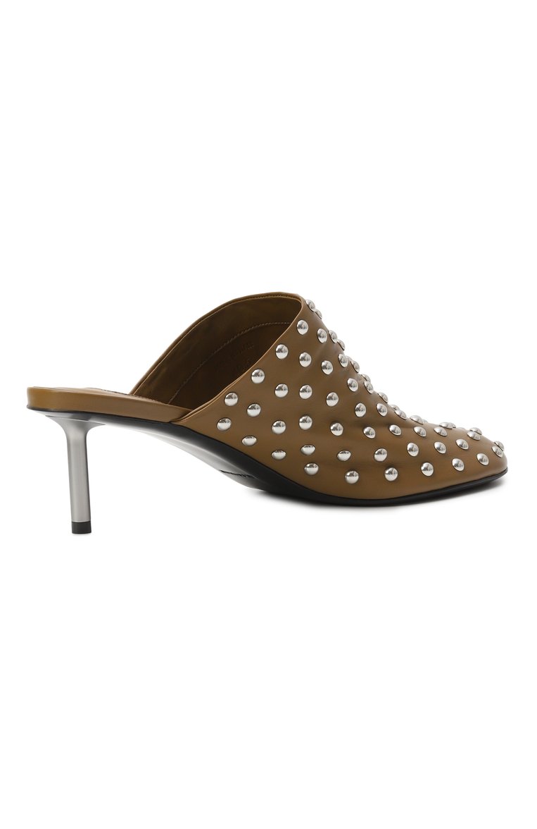 Женские кожаные мюли JIL SANDER хаки цвета, арт. J15WP0165-P8173 | Фото 5 (Подошва: Плоская; Каблук высота: Низкий; Материал внутренний: Натуральная кожа; Материал внешний: Натуральная кожа; Каблук тип: Шпилька; Автоматизация ТО: Проставлено; Автоматизация состава: Проставлено)