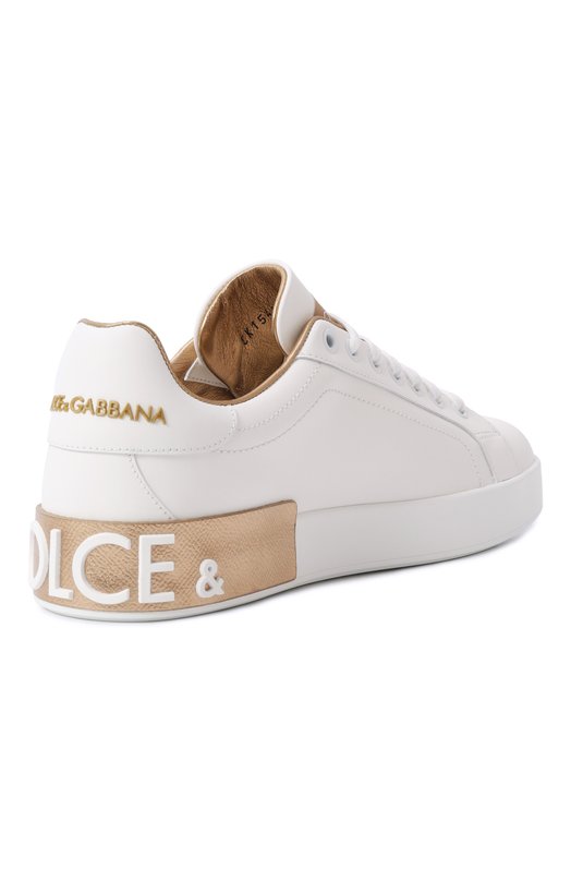 Кожаные кеды Portofino Dolce & Gabbana CK1544/AX615 Белый  CK1544/AX615 Фото 5