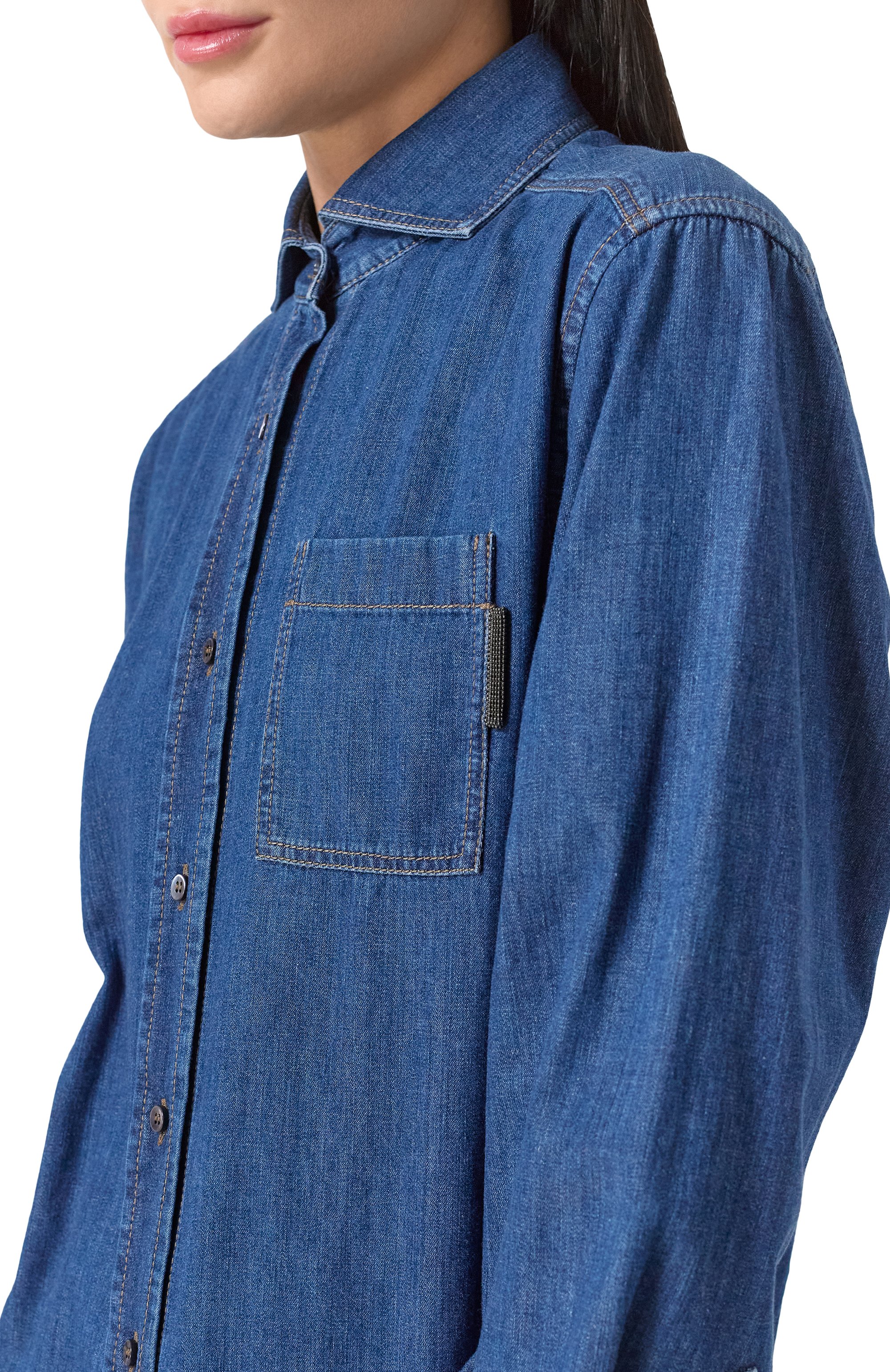 Джинсовая рубашка BRUNELLO CUCINELLI, арт. MA781ML426, фото 5