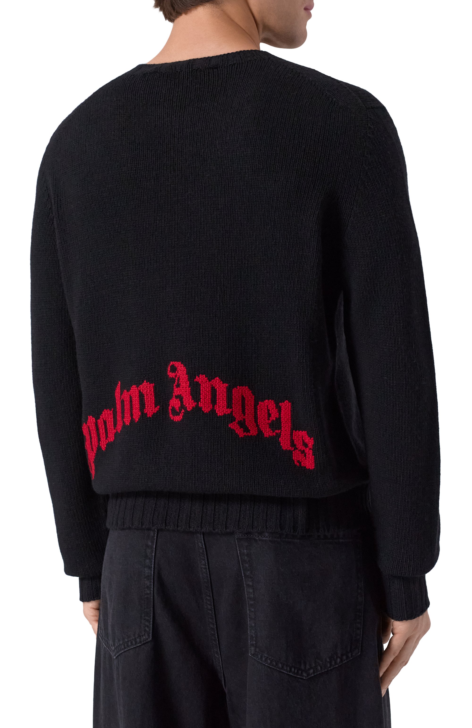 Джемпер из шерсти и вискозы PALM ANGELS, арт. PMHE027F25KNI002, фото 4