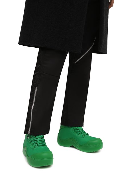 Текстильные ботинки puddle bomber BOTTEGA VENETA зеленого цвета по цене 75850 руб., арт. 667218/VBSD7, фото 3 Текстильные ботинки puddle bomber BOTTEGA VENETA, арт. 667218/VBSD7, фото 3