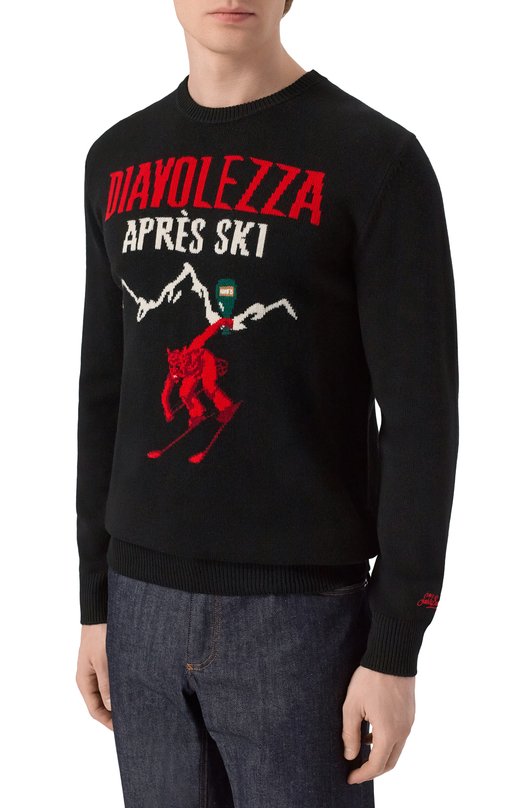 Джемпер из шерсти и вискозы MC2 Saint Barth HER0011-00665I/HER0N C Чёрный  HER0011-00665I/HER0N C Фото 3