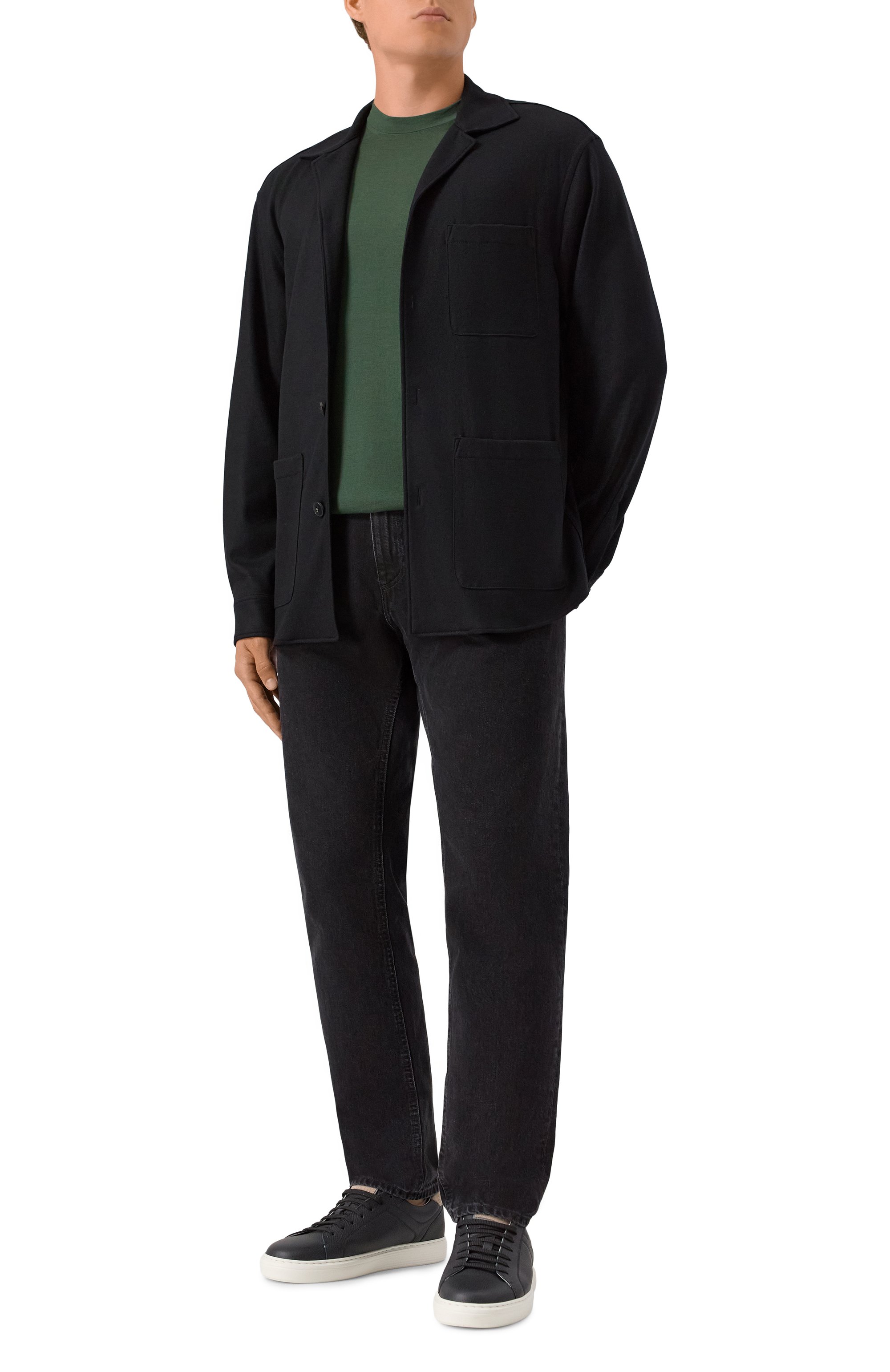 Шерстяной джемпер MVST темно-зеленого цвета по цене 131000 руб., арт. M0-M25.1MM.K402/44-60, фото 2 Шерстяной джемпер MVST, арт. M0-M25.1MM.K402/44-60, фото 2