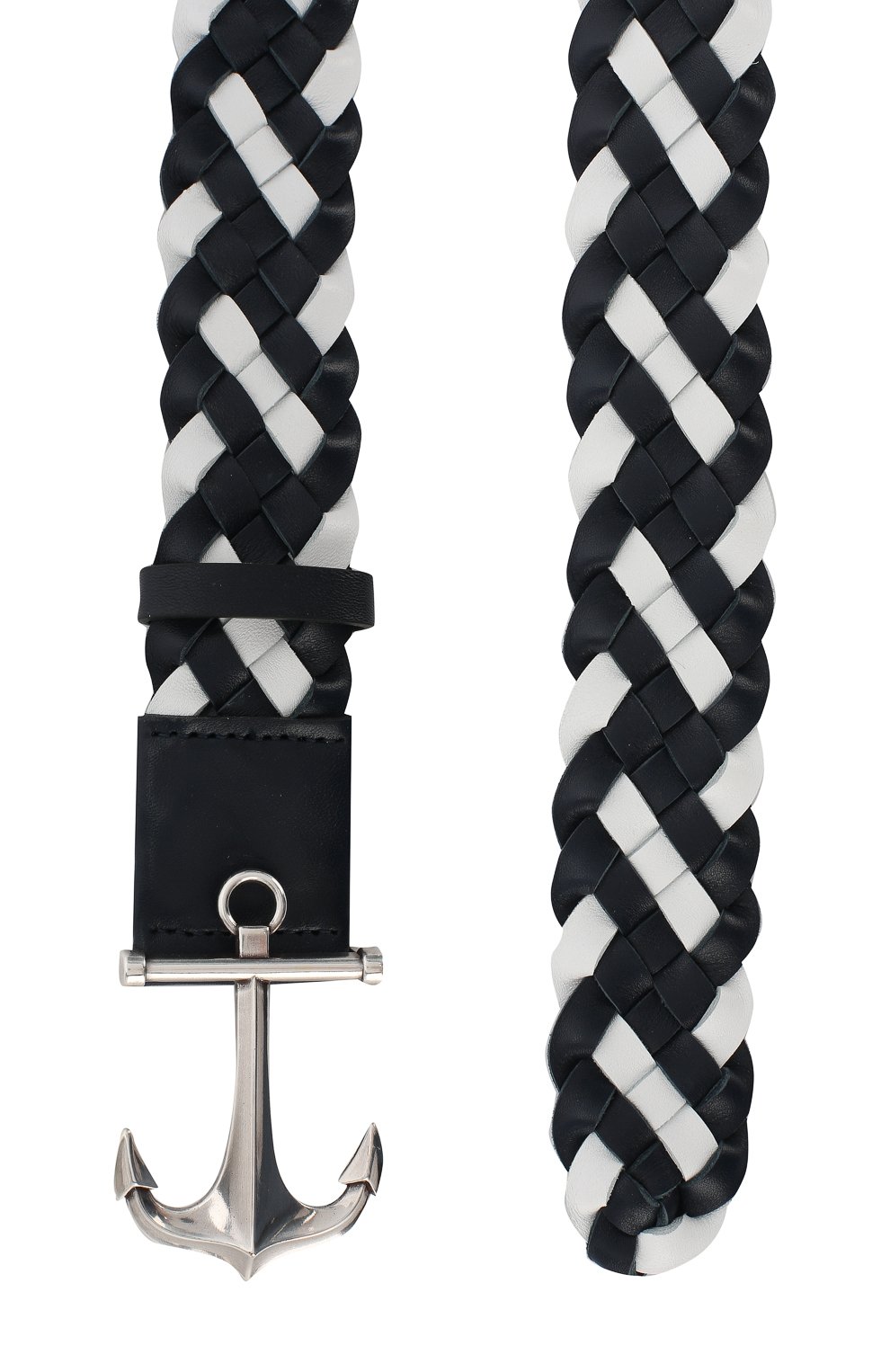 Плетеный кожаный ремень с фигурной пряжкой KITON, арт. USCANCN00957, фото 2