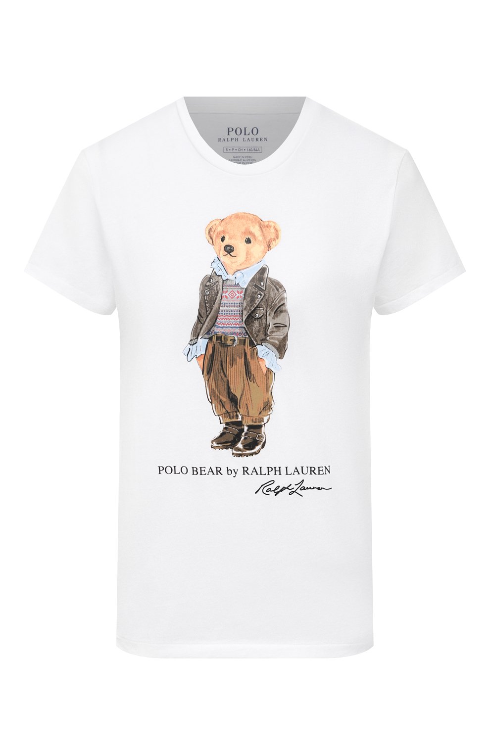 Хлопковая футболка POLO RALPH LAUREN белого цвета по цене 11250 руб., арт. 211814474, фото 1 Хлопковая футболка POLO RALPH LAUREN, арт. 211814474, фото 1