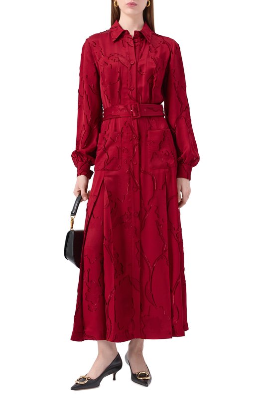 Платье из вискозы Elie Saab D0765NP25/VI004 Красный  D0765NP25/VI004 Фото 2