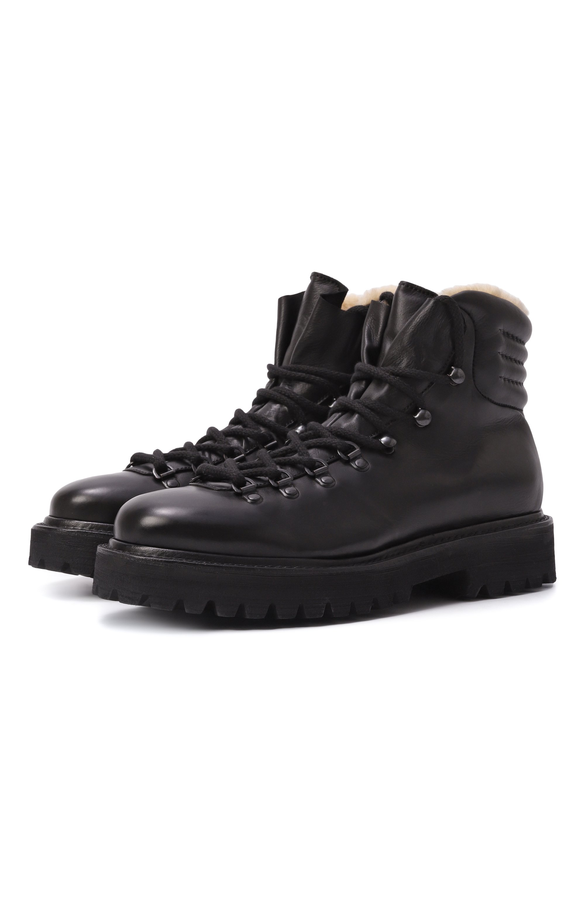 Кожаные ботинки PREMIATA черного цвета по цене 68000 руб., арт. M6300M/LAND, фото 1 Кожаные ботинки PREMIATA, арт. M6300M/LAND, фото 1