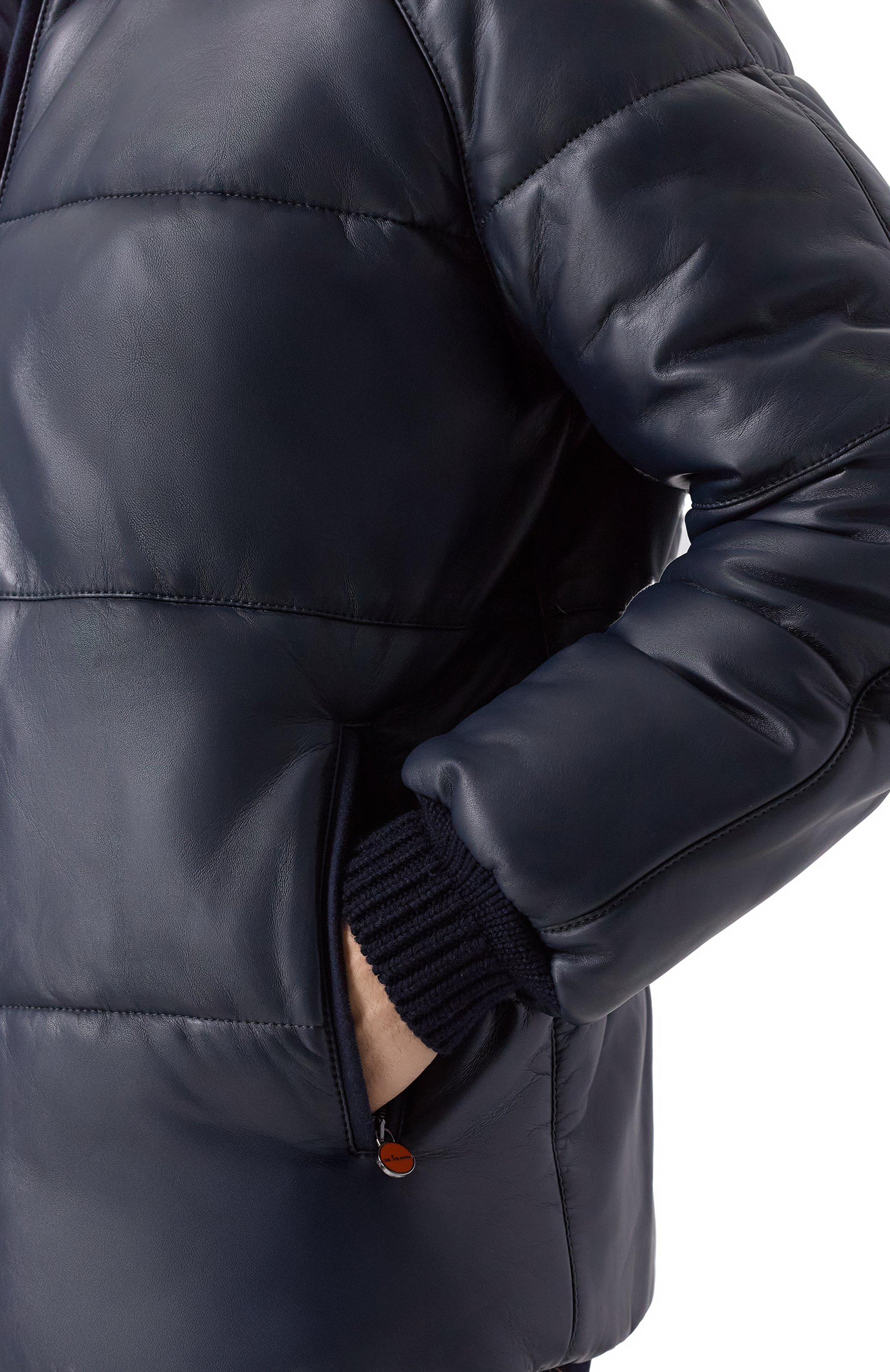 Кожаный пуховик KITON, арт. UW2238V0416H02, фото 5