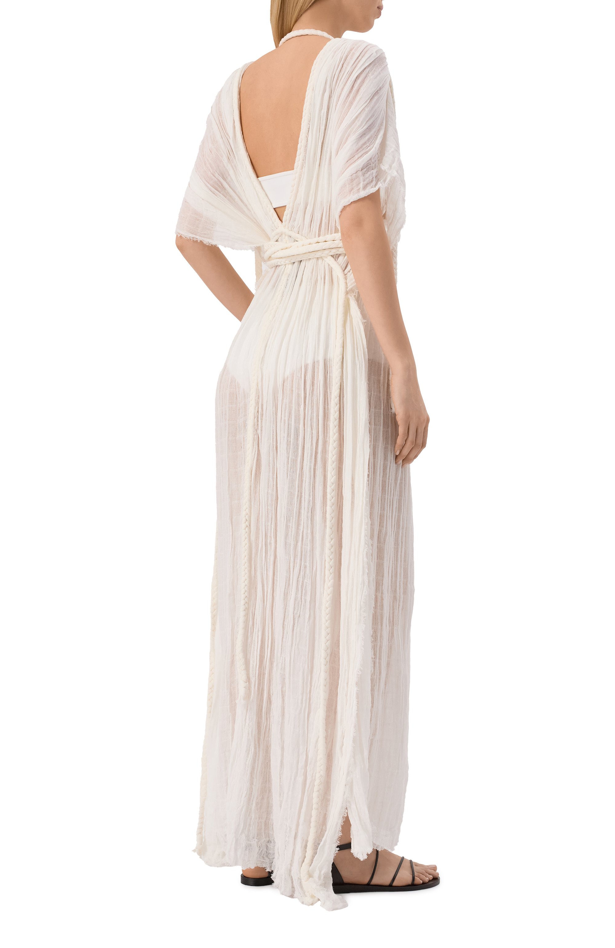 Хлопковая туника KASIA KULENTY белого цвета по цене 79150 руб., арт. ERA G0WN, фото 4 Хлопковая туника KASIA KULENTY, арт. ERA G0WN, фото 4