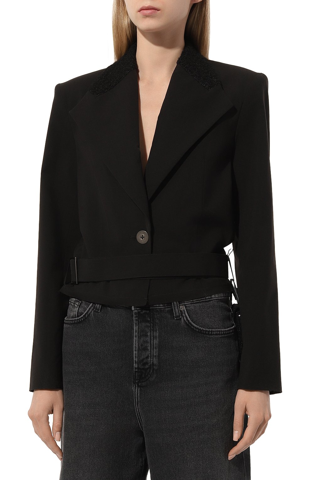 Шерстяной жакет WHO_AM, арт. FJ-P231-BLK, фото 3