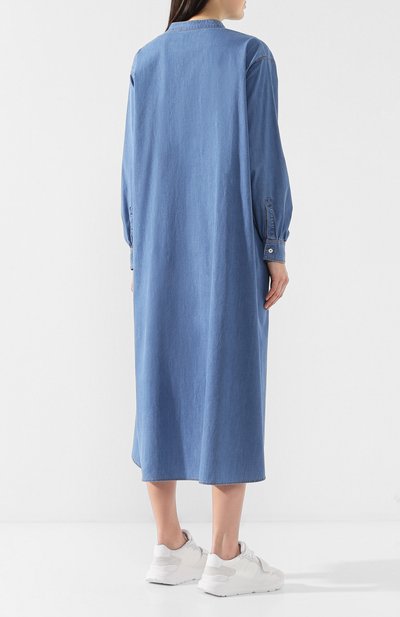 Джинсовое платье SONIA RYKIEL синего цвета по цене 31950 руб., арт. 12303403-28, фото 4 Джинсовое платье SONIA RYKIEL, арт. 12303403-28, фото 4