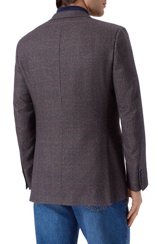 Пиджак из шелка и кашемира Brioni RG0D0R/0D404 Коричневый  RG0D0R/0D404 Фото 5