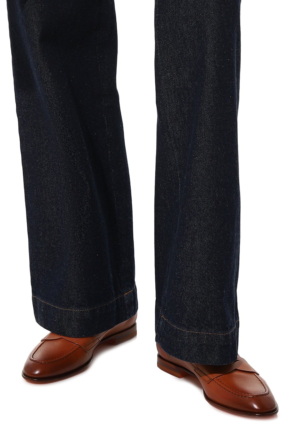 Кожаные пенни-лоферы SANTONI, арт. WUSF59962HAFSSW6C50, фото 3