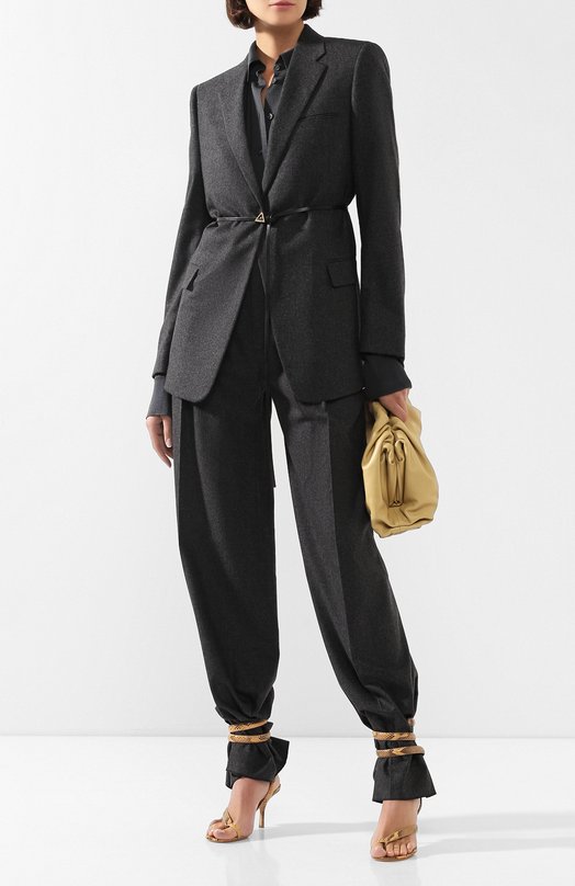 Жакет из смеси шерсти и кашемира Bottega Veneta 606463/VKIA0 Серый  606463/VKIA0 Фото 2