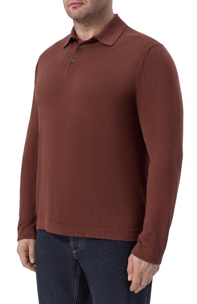Хлопковое поло IL BORGO CASHMERE коричневого цвета по цене 88500 руб., арт. MS60-1302-M0DG0B//MTM, фото 3 Хлопковое поло IL BORGO CASHMERE, арт. MS60-1302-M0DG0B//MTM, фото 3