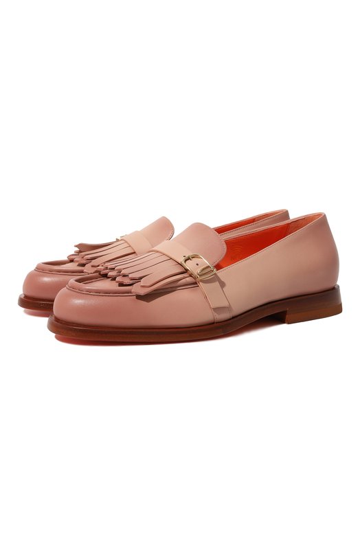 

Кожаные лоферы Santoni, Розовый