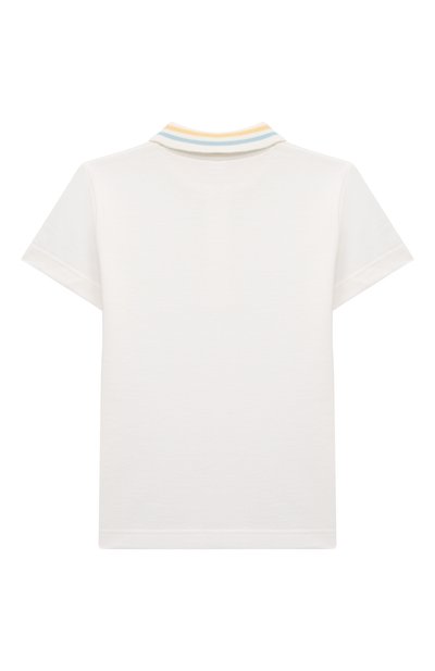 Хлопковое поло ROBERTO CAVALLI белого цвета по цене 13350 руб., арт. QJT622/KB003/06M-12M, фото 2 Хлопковое поло ROBERTO CAVALLI, арт. QJT622/KB003/06M-12M, фото 2