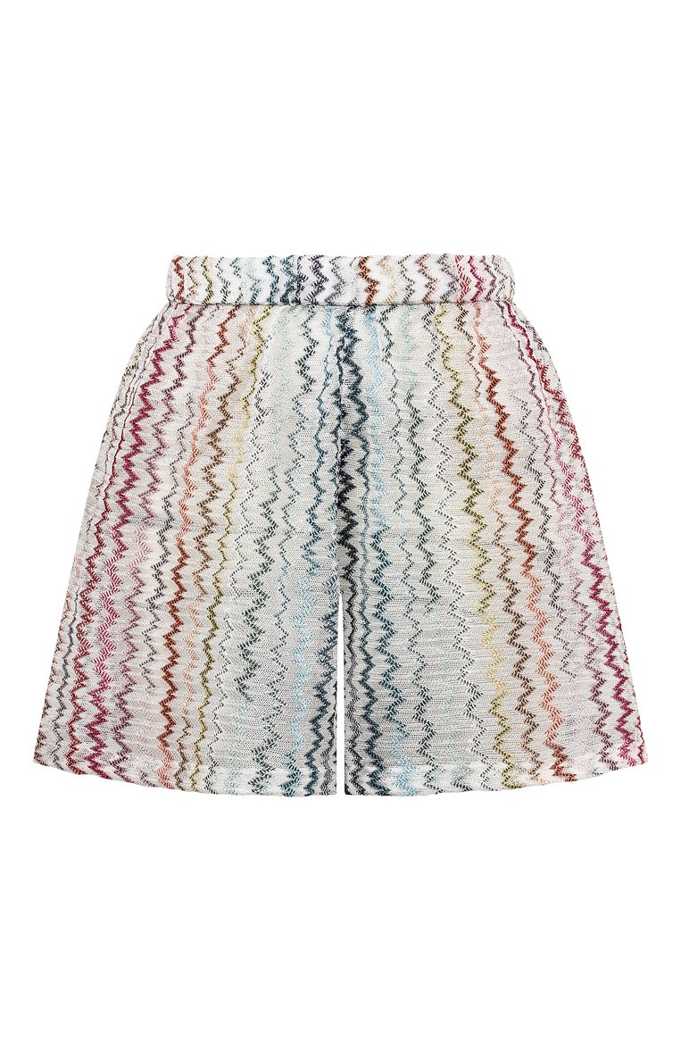 Женские шорты MISSONI разноцветного цвета, арт. MC22SI00/BR00NJ | Фото 1 (Материал внешний: Синтетический материал; Длина Ж (юбки, платья, шорты): Мини; Стили: Бохо; Женское Кросс-КТ: Шорты-пляжная одежда, Шорты-одежда; Автоматизация ТО: Проставлено; Автоматизация состава: Проставлено)