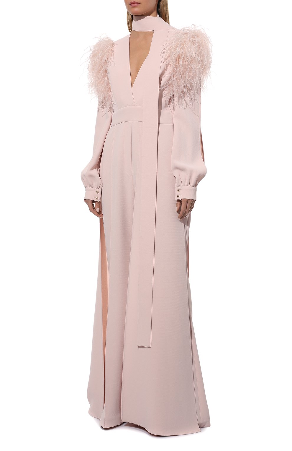 Комбинезон с отделкой перьями ELIE SAAB, арт. 12455, фото 3