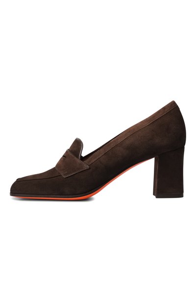 Замшевые туфли SANTONI темно-коричневого цвета по цене 112000 руб., арт. WD0G72446HI2NAEA, фото 4 Замшевые туфли SANTONI, арт. WD0G72446HI2NAEA, фото 4