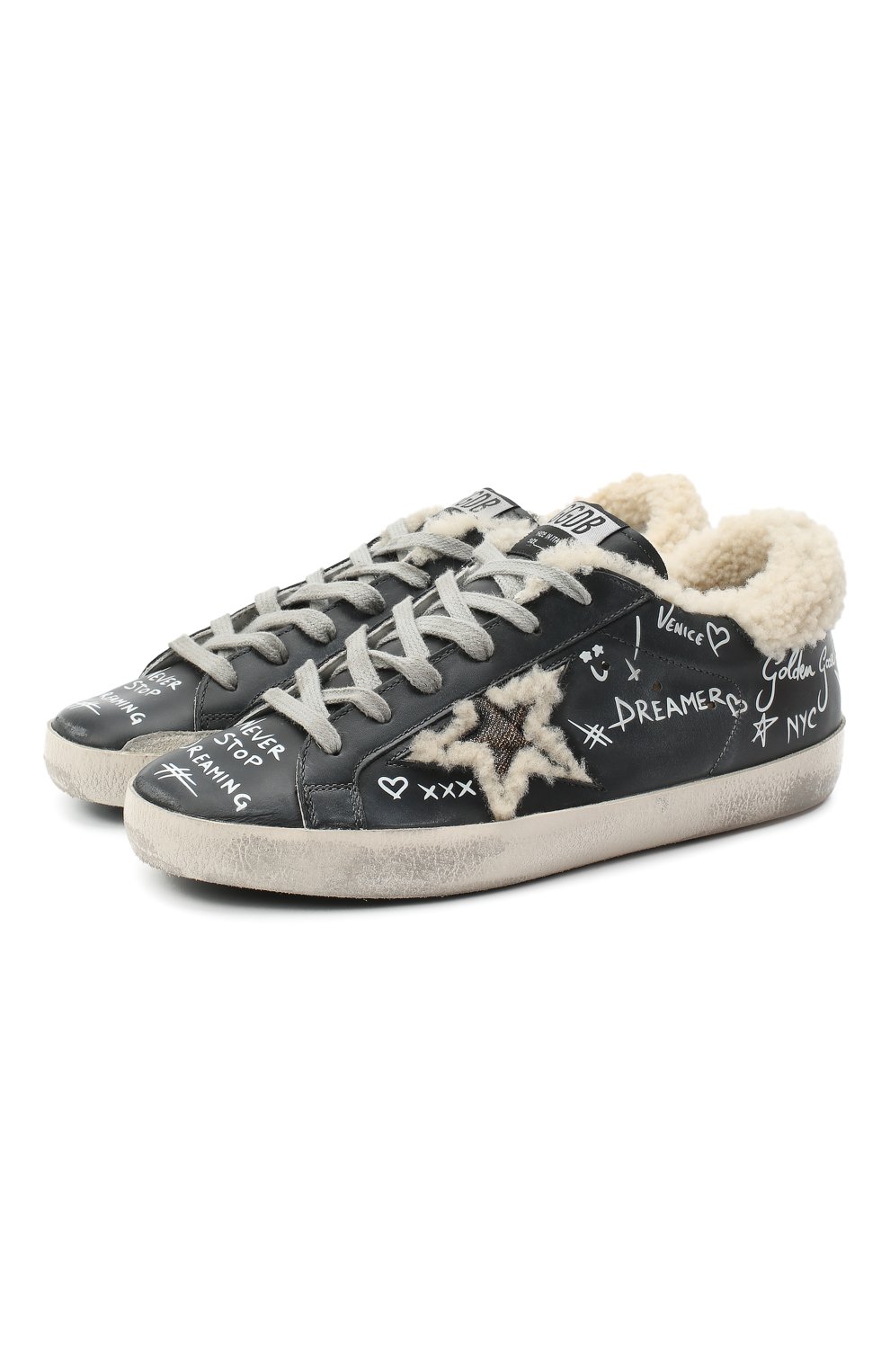 Кожаные кеды superstar GOLDEN GOOSE DELUXE BRAND, арт. GWF00101.F000824, фото 1
