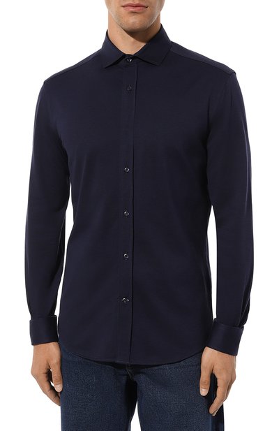 Хлопковая рубашка BRUNELLO CUCINELLI, арт. MTS406699, фото 3