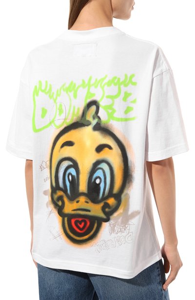 Хлопковая футболка DOMREBEL белого цвета по цене 15550 руб., арт. DARLING/T-SHIRT, фото 4 Хлопковая футболка DOMREBEL, арт. DARLING/T-SHIRT, фото 4