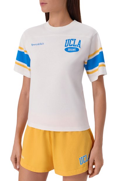Хлопковая футболка sporty & rich x ucla SPORTY AND RICH, арт. T0039615670WH01, фото 3