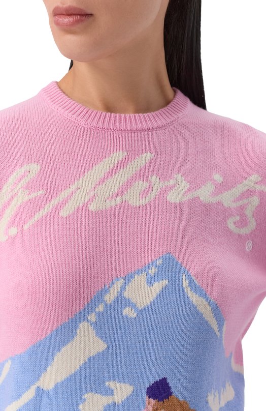 Свитер из шерсти и вискозы MC2 Saint Barth QUE0018-03925I/NEW QUEEN C Розовый  QUE0018-03925I/NEW QUEEN C Фото 5