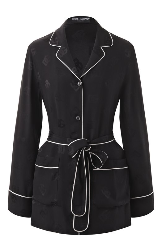 Шелковая блузка Dolce & Gabbana F5I89T/FJ1J0 Чёрный F5I89T/FJ1J0