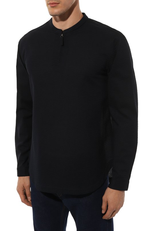 Хлопковая рубашка Giorgio Armani GM000128/TE11186 Синий  GM000128/TE11186 Фото 3