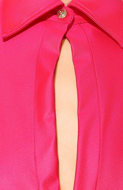 Атласная рубашка VERSACE JEANS COUTURE фуксия цвета по цене 34150 руб., арт. 74HAH214/J0062, фото 5 Атласная рубашка VERSACE JEANS COUTURE, арт. 74HAH214/J0062, фото 5