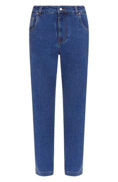 Женские джинсы KITON синего цвета, арт. DJ56103K0930F02 | Фото 1 (Материал внешний: Хлопок, Деним; Длина (брюки, джинсы): Стандартные; Детали: Делаве; Кросс-КТ: Деним; Силуэт Ж (брюки и джинсы): Прямые; Стили: Кэжуэл)
