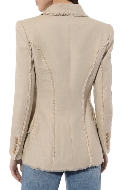 Жакет BALMAIN бежевого цвета по цене 276000 руб., арт. AF0SH021HB12, фото 4 Жакет BALMAIN, арт. AF0SH021HB12, фото 4