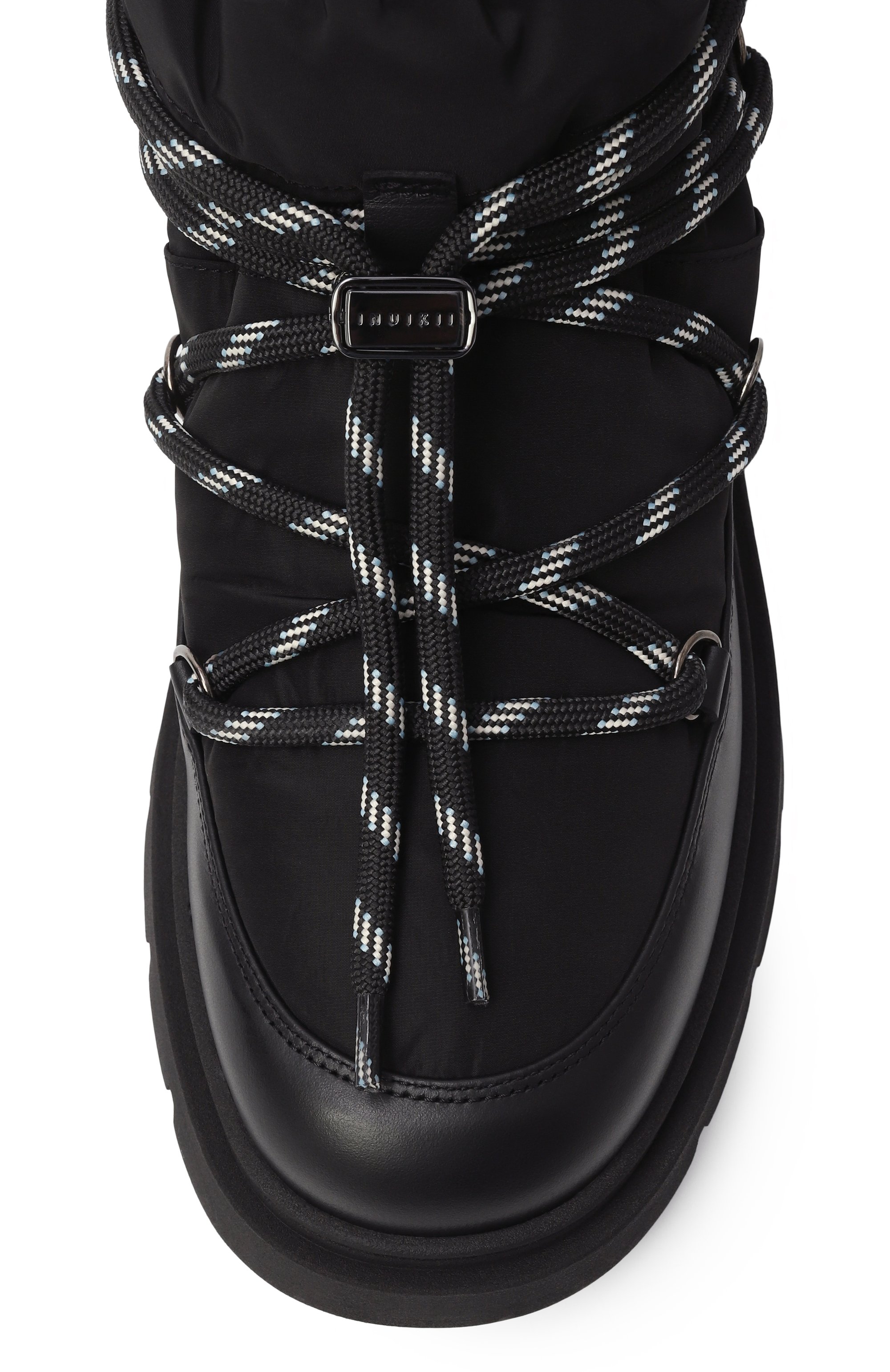 Комбинированные ботинки biker puffer INUIKII черного цвета по цене 29950 руб., арт. 1002.001.0021, фото 6 Комбинированные ботинки biker puffer INUIKII, арт. 1002.001.0021, фото 6