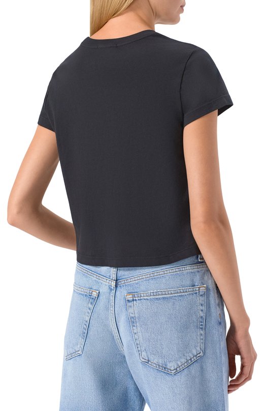 Хлопковая футболка Agolde A71801507 Чёрный  A71801507 Фото 4