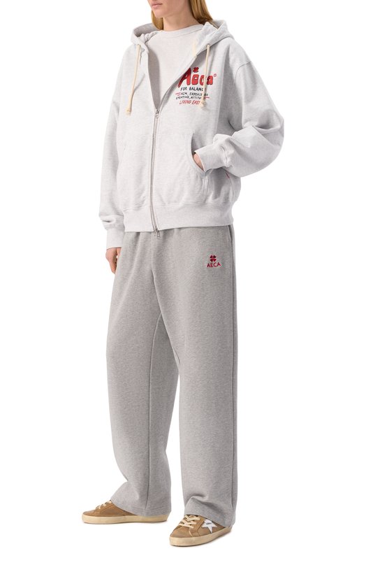 Хлопковая толстовка AECA WHITE AWCMSSBETSZOV004C0.LIGHT GREY (XL) Серый  AWCMSSBETSZOV004C0.LIGHT GREY (XL) Фото 2