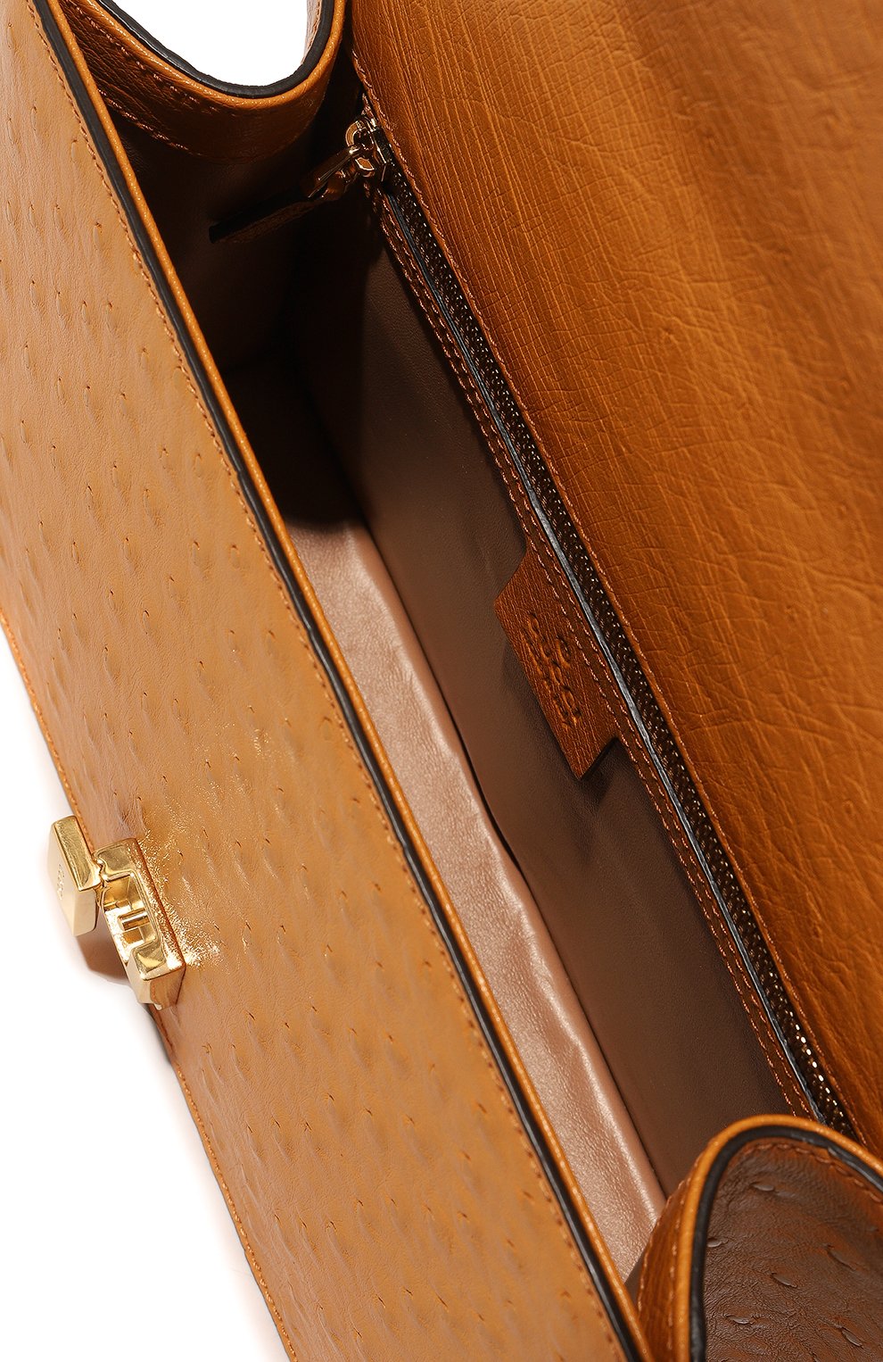 Сумка sylvie small из кожи страуса GUCCI, арт. 524405 GZPBG, фото 5