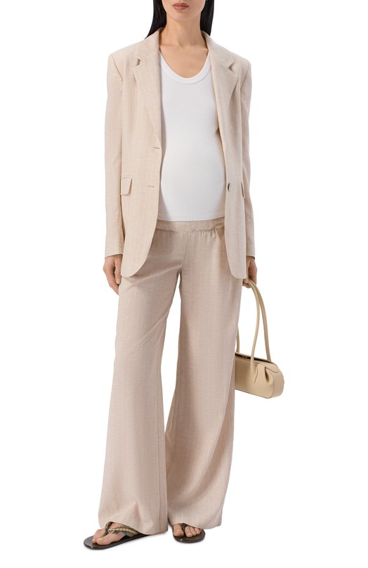 Брюки из вискозы и льна Pietro Brunelli PN0196/LICUBA Бежевый  PN0196/LICUBA Фото 2